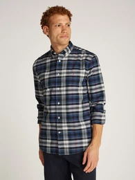 Karohemd OXFORD HERITAGE PLAID RF SHIRT , Herren, Gr. XL, N-Gr, aegean sea, allover, Web, Obermaterial: 100% Baumwolle, kariert, casual, regular fit hftlang, Langarm rmel mit rmelschlitz 1-Knopf-Manschette, Hemden, mit Schottenkaro