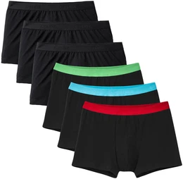 Boxershorts Boxershort New Boxer Natural Benefit 3P 6er Pack , Herren, Gr. XXL, schwarz, schwarz, grn, blau, rot, Obermaterial: 95% Baumwolle CO. 5% Elasthan EL., Unterhosen