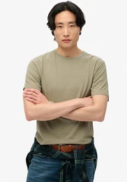 Rundhalsshirt CLASSIC ESSENTIAL TEE , Herren, Gr. M, grn (light khaki grn), Single Jersey, Obermaterial: 100% Baumwolle, unifarben, modisch, relaxed fit, Rundhals, Kurzarm, Shirts