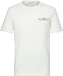 T-Shirt PRINTED GRAPHIC SS T-SHIRT , Herren, Gr. 5XL, wei (eggshell), Jersey, Obermaterial: 100% Baumwolle, casual, regular fit, Rundhals, Kurzarm, Shirts