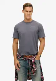 Rundhalsshirt CORE LOGO CITY T SHIRT , Herren, Gr. XL, magma slate grau, Single Jersey, Obermaterial: 100% Baumwolle, bedruckt, modisch, loose fit, Rundhals, Kurzarm, Shirts