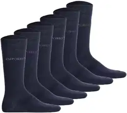 Socken Socken Casual Cotton 6er Pack , Herren, Gr. 40, blau (marine), Obermaterial: 74% Baumwolle CO. 24% Polyamid PA. 2% Elasthan EL., Socken