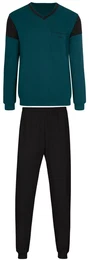 Schlafanzug in modischem Design Gr. S, blau (saphir) Herren Homewear-Sets