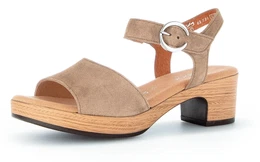 Sandalette KRETA Gr. 40, beige Damen Schuhe Sommerschuh, Sandale, Blockabsatz,in Weite G (=weit)