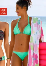 Triangel-Bikini Gr. 34, Cup A/B, grn (mint) Damen Bikini-Sets mit geflochtenen Details