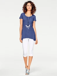 Longshirt LINEA TESINI BY Longshirt Gr. 50, blau (bleu) Damen Shirts
