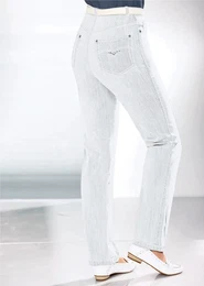 5-Pocket-Jeans CASUAL LOOKS Gr. 96, Langgren, wei, Damen, 98% Baumwolle, 2% Elasthan, unifarben, Jeans