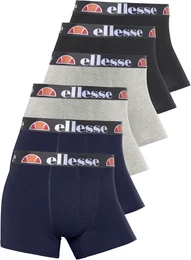 Boxershorts MILLARO 6 PACK FASHION TRUNKS , Herren, Gr. L, schwarz (schwarz, grau, n), Obermaterial: 95% Baumwolle, 5% Elasthan, Unterhosen