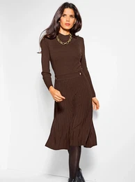 Strickkleid Strickkleid Gr. 50, Normalgren, braun (schoko) Damen Kleider