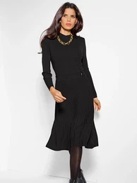 Strickkleid Strickkleid Gr. 36, Normalgren, schwarz Damen Kleider