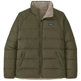 Herren Reversible Silent Down Jacke (Gre S, oliv)