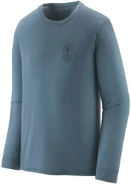 Herren Cap Cool Merino Graphic Longsleeve (Gre M, blau)