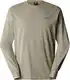 The North Face Herren Natural Dye Langarmshirt, M - CLAY GREY NATURAL DYE