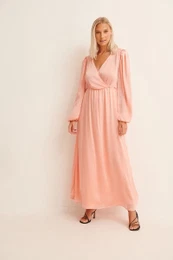 Chiffon-jurk voor dames, casual, met lange mouwen, vierkante hals, effen, sexy, korte jurk, zomerjurk voor dames, maat 46, lila, XL