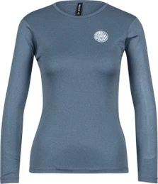 Een stuk badpak voor vrouwen lange mouw voor gedrukte vrouwen, hoog nek zwemkostuum,Blue-X-Large