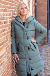 LOIJMK Trenchcoat Dames Lange Mantel Winddichte Winterjas met Revers, Kleding, Hoogwaardige Herfst Winter Vintage Warme Winterjas Vrouwen Parka Jassen Dames Klassieke Slim Windbreaker Mantel