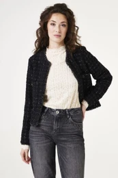 MASUCOR Halflange Boucléjas voor Dames Warme Slanke