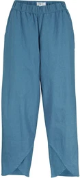 3/4-Hose aus leichtem Leinen-Mix, blau, 52, Leinen