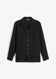 Langarmhemd aus luftigem Musselin, schwarz, 43/44 (XL), 100% Baumwolle,Musselin
