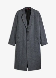 Mantel im Loose Fit mit Woll-Anteil, grau, 52