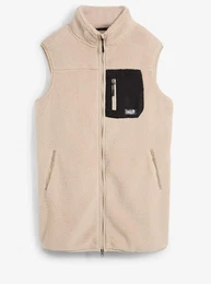 Teddy-Fleece Weste, grau, 48/50 (XL), Fleece