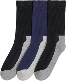 Thermo Tennissocken mit Innenfrottee in Sohle mit Bio-Baumwolle (3er Pack), schwarz, 39-42, mit Baumwolle