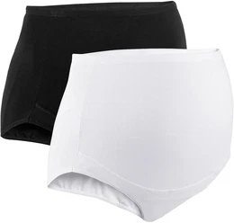 Umstandsslip mit Bio-Baumwolle (2er Pack), wei, 52/54 (XXL), mit Baumwolle