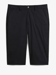 Long-Bermuda Regular Fit, schwarz, 56, mit Baumwolle