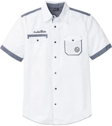 Kurzarmhemd aus reiner Baumwolle, wei, 41/42 (L), 100% Baumwolle