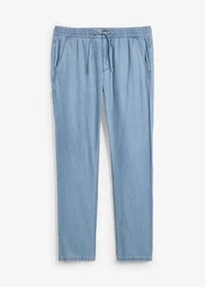 Regular Fit Schlupfjeans mit Leinen Straight, blau, 38, Leinen