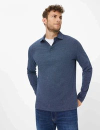 Herren Langarmshirt Style PRESCOT, Blau, Gr. XL