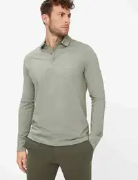 Herren Langarmshirt Style PHARELL, Khaki, Gr. M