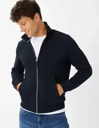 Herren Sweatjacke Style SCOTT, Dunkelblau, Gr. XXL