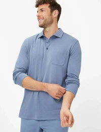 Herren Polo Style PIRLO, Rauchblau, Gr. XXXL