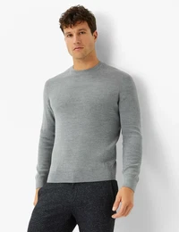 Herren Strickpullover Style ROY, Hellgrau, Gr. L