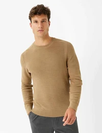 Herren Strickpullover Style ROY, Hellbraun, Gr. L