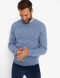 Herren Strickpullover Style RICK, Rauchblau, Gr. 6XL