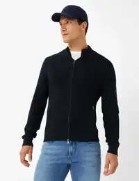 Herren Strickjacke Style JOHN, Dunkelblau, Gr. M
