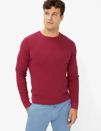 Herren Strickpullover Style RICK, Beere, Gr. XL