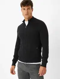 Herren Strickjacke Style JOHN, Dunkelgrau, Gr. L
