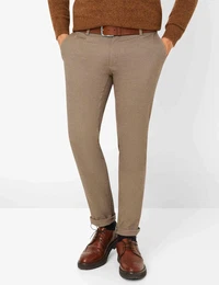 Herren Flatfronthose Style FABIO, Beige, Gr. 38/30
