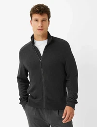 Herren Sweatjacke Style SHELDON, Dunkelgrau, Gr. S