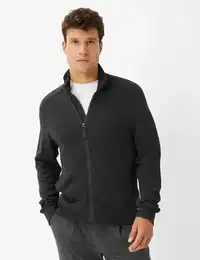 Herren Sweatjacke Style SHELDON, Dunkelgrau, Gr. XXL
