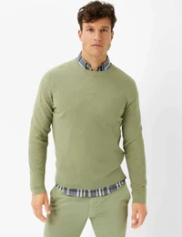 Herren Strickpullover Style RICK, Salbeigrn, Gr. XXXL
