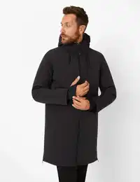 Herren Parka Style LEVI, Schwarz, Gr. XXXL