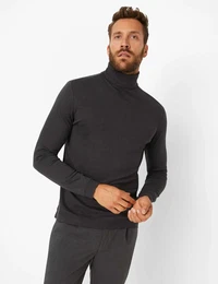 Herren Pullover Style BENNO, Dunkelgrau, Gr. L