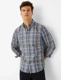 Herren Hemd Style DANIEL, Hellbraun, Gr. L