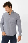 Brax Langarmhemd Style DANIEL Dunkelblau/Hellblau/Blau