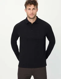 Herren Polo Style PIRLO, Schwarz, Gr. S