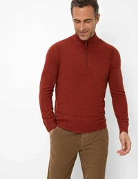 Herren Strickpullover Style STEFFEN, Rot, Gr. L